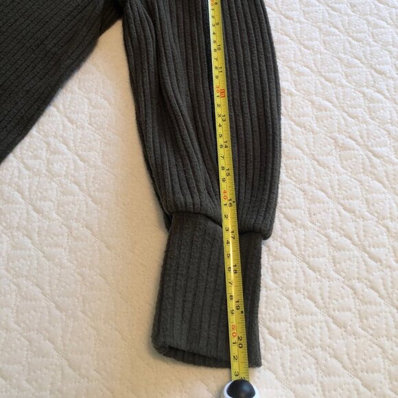 MADEWELL Crewneck Pullover Green Knit Sweater Women's Size Small - Picture 7 of 9